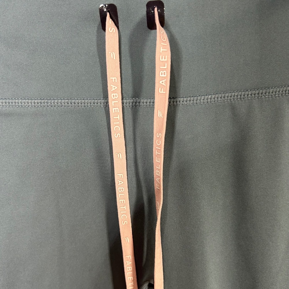 Fabletics Womens Small Gray‎ High Waisted Workout Leggings Drawstring Activewear - Picture 5 of 16